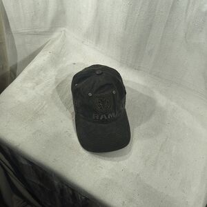 Men's Dodge RAM Distressed Black Adjustable Cap With Black American Flag